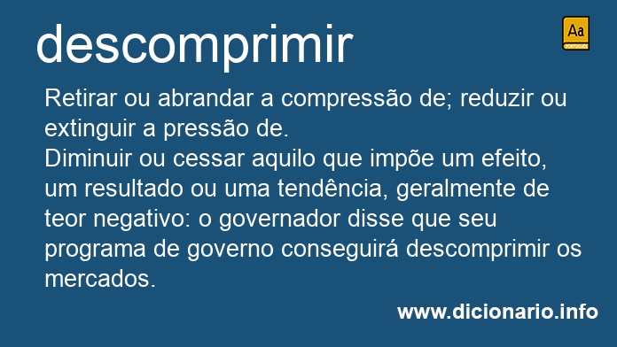 Significado de descomprimam