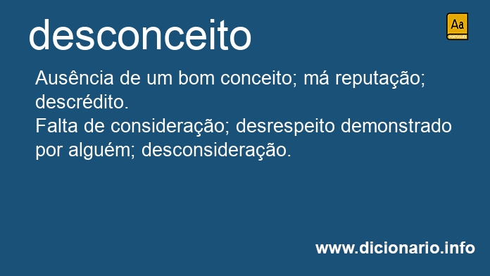 Significado de desconceita