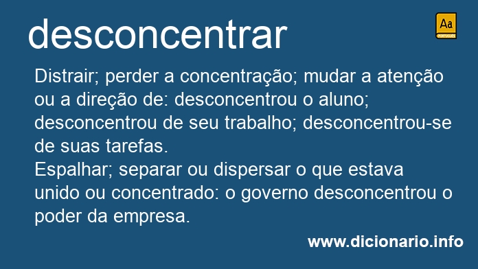 Significado de desconcentrando