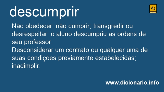 Significado de descumpram