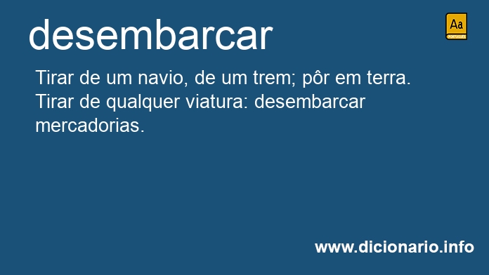 Significado de desembarcara