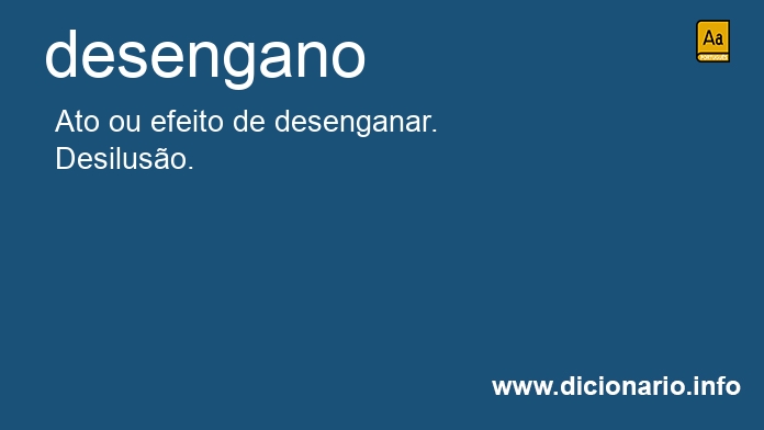 Significado de desengano