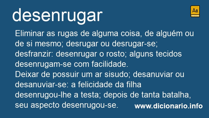 Significado de desenrugado