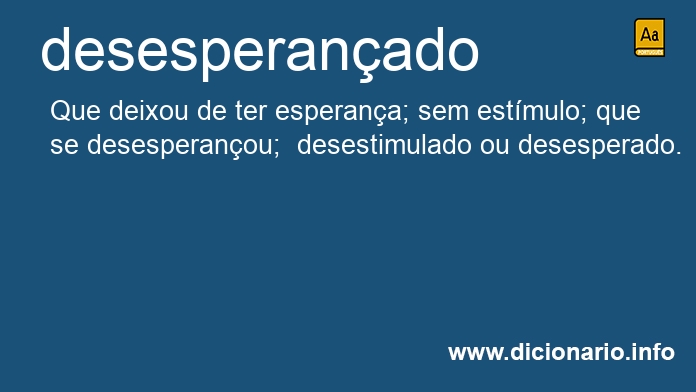 Significado de desesperanada