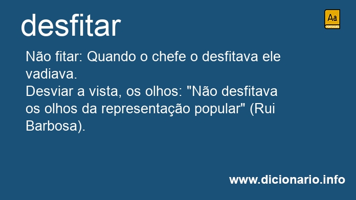 Significado de desfitares