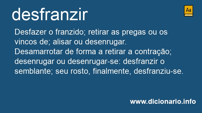 Significado de desfranzir