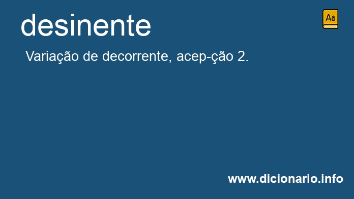 Significado de desinente