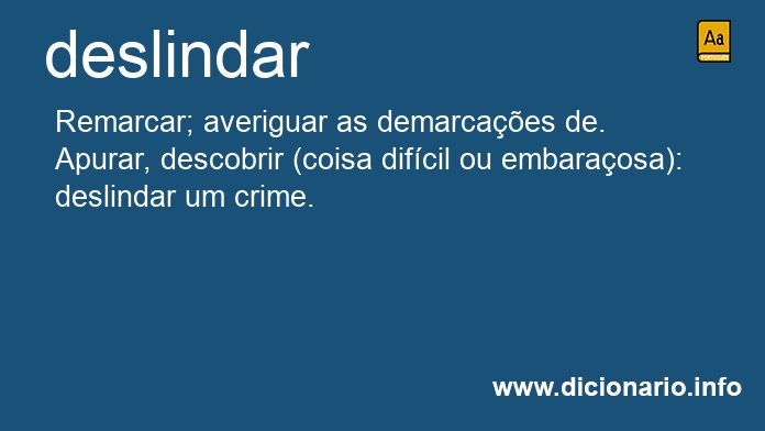 Significado de deslindars