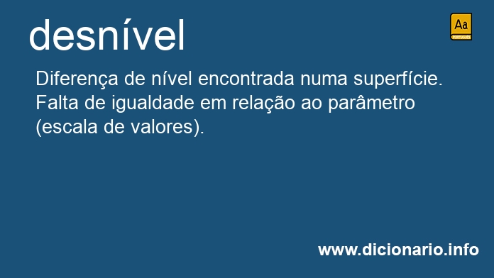 Significado de desnvel