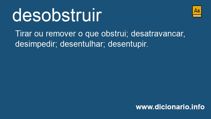 Significado de desobstrueis