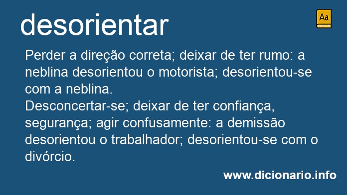 Significado de desorientam