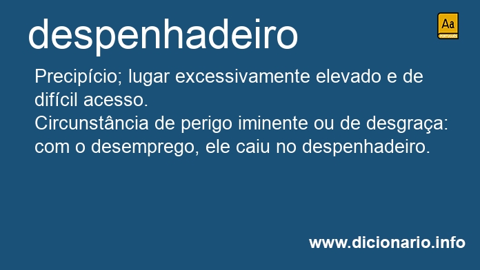 Significado de despenhadeira