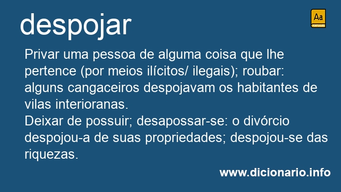 Significado de despojaras