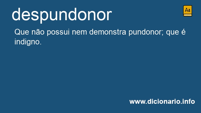 Significado de despundonor