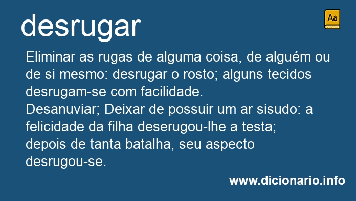 Significado de desrugado