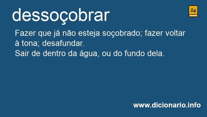 Significado de dessoobrado