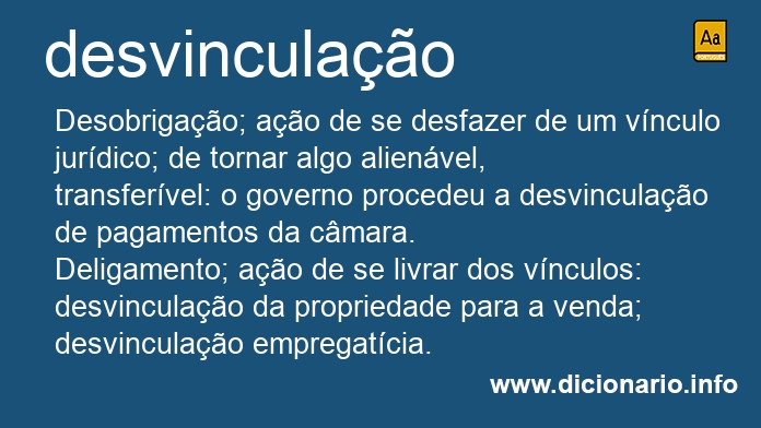 Significado de desvinculao