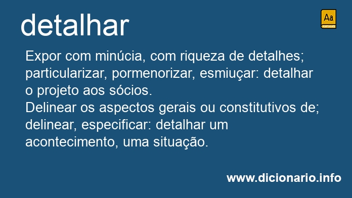 Significado de detalhavas