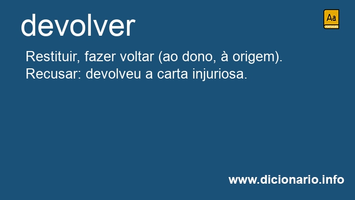 Significado de devolvendo