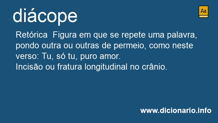 Significado de dicope