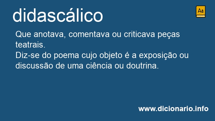 Significado de didasclico