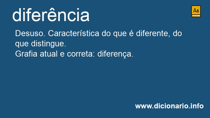 Significado de diferncia