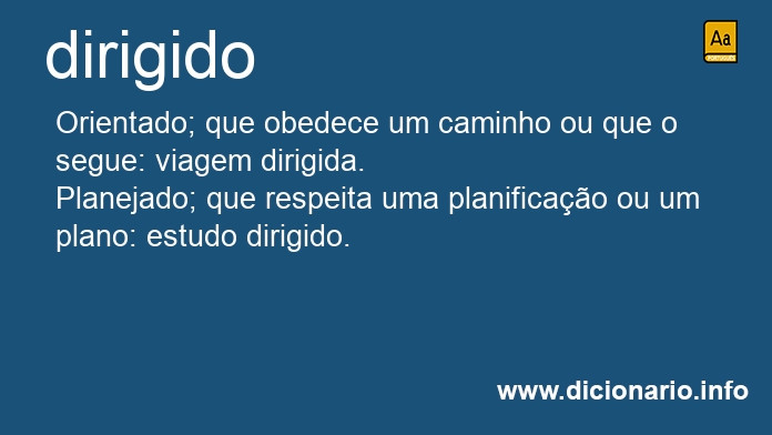 Significado de dirigidos