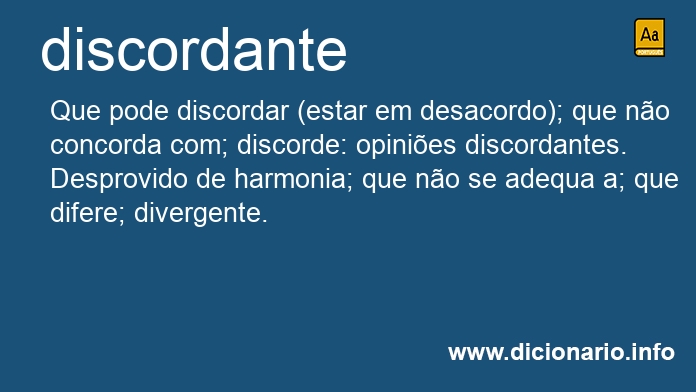 Significado de discordantes