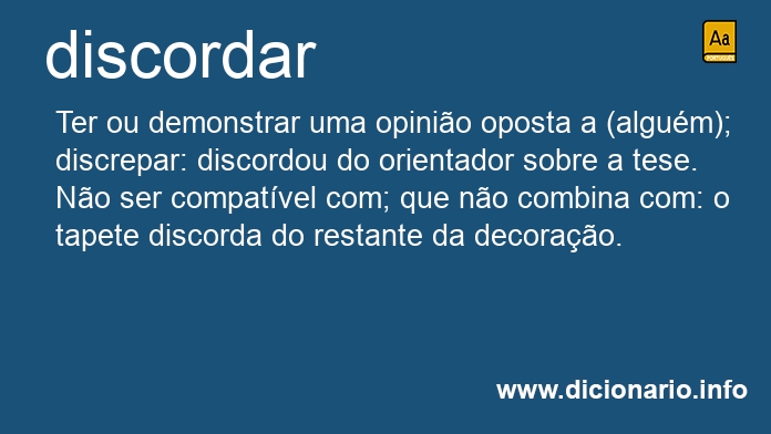 Significado de discordarias