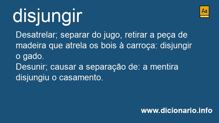 Significado de disjungimos