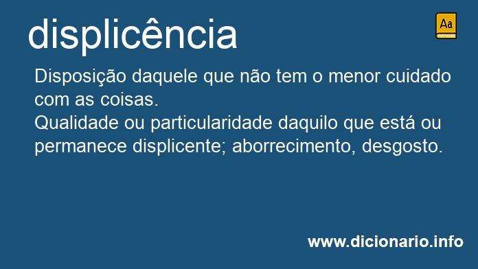 Significado de displicncia