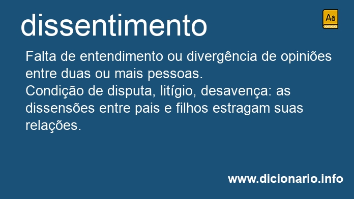 Significado de dissentimento