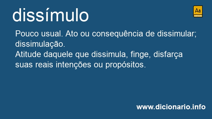 Significado de dissmulo