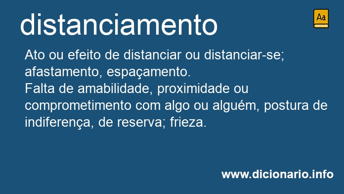 Significado de distanciamentos