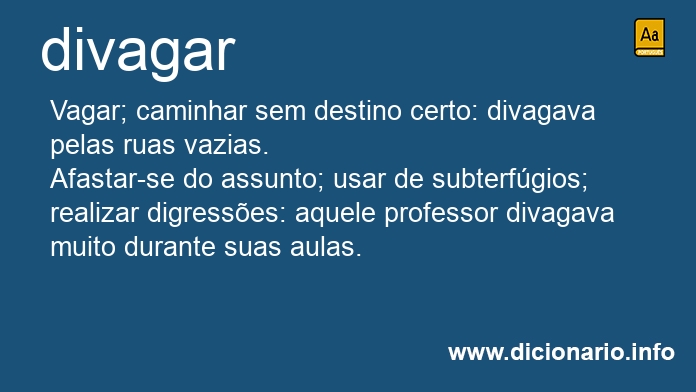 Significado de divagares