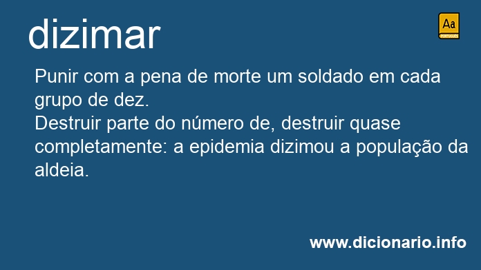 Significado de dizimavam