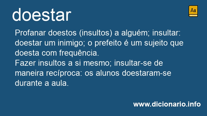 Significado de doesta