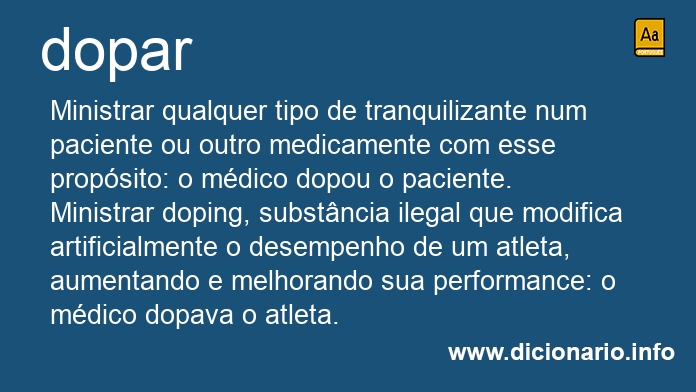 Significado de dopar