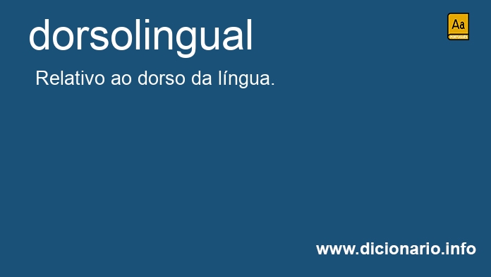 Significado de dorsolingual