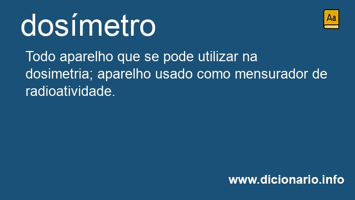 Significado de dosmetros