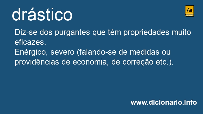 Significado de drstica