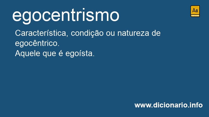 Significado de egocentrismo