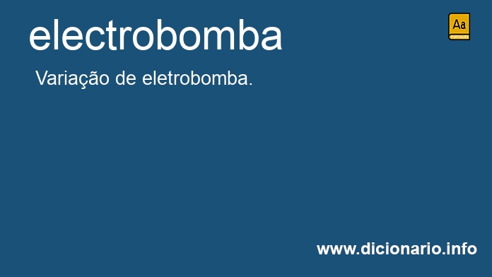 Significado de electrobombas