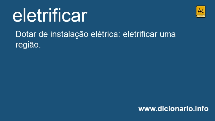 Significado de eletrificavas