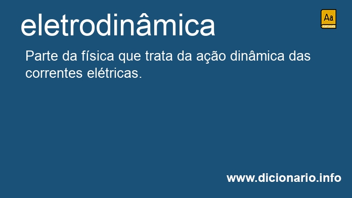 Significado de eletrodinmica