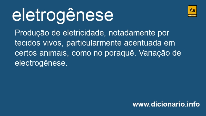 Significado de eletrognese