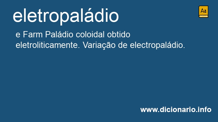 Significado de eletropaldio