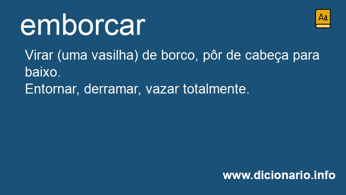 Significado de emborcai