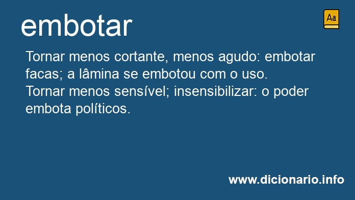 Significado de embotou