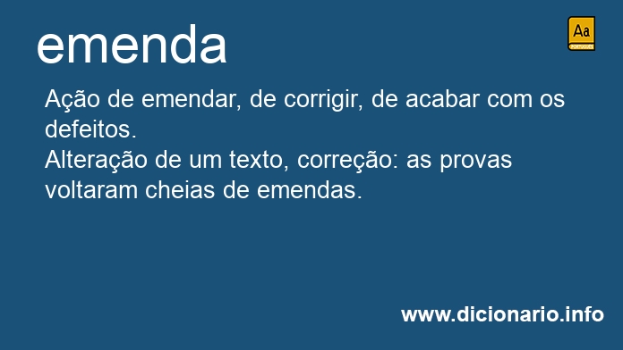 Significado de emenda